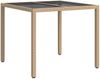 vidaXL Gartentisch Beige 90 x 90 x 75 cm Poly-Rattan 362536 Bild 5