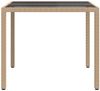 vidaXL Gartentisch Beige 90 x 90 x 75 cm Poly-Rattan 362536 Bild 4