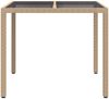 vidaXL Gartentisch Beige 90 x 90 x 75 cm Poly-Rattan 362536 Bild 3