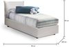 Dmora Einzelbett Anathema, Bettkasten mit Kunstlederbezug, 100 % Made in Italy, seitliche Öffnung, geeignet für Matratze 80 x 190 cm, Weiß Bild 3