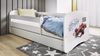 Bjird Kinderbett Babydream 180x80 cm 160x80 cm 140x70 cm (optional mit Matratze, mit Schublade Rausfallschutz und Lattenrost), verschieden Farben und Varianten für Mädchen und Jungen Bild 5