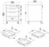 Dmora Kommode Ariosto, Mehrzweckkommode, Schlafzimmerkommode, Schrank mit Schubladen, 49x48 h68 cm, Eiche Bild 3