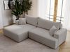 GRAINGOLD Ecksofa California, Sofa mit Schlaffunktion, Bettkasten, Eckcouch L-Form, Velour-Stoff, Hellgrau, Links Bild 4