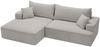 GRAINGOLD Ecksofa California, Sofa mit Schlaffunktion, Bettkasten, Eckcouch L-Form, Velour-Stoff, Hellgrau, Links Bild 2