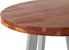 Esszimmertisch rund 140 cm Akazienholz nussbaumfarben silber SOPHIA 134963644 Bild 3