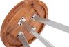 Esszimmertisch rund 140 cm Akazienholz nussbaumfarben silber SOPHIA 134963644 Bild 5