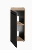 Badkommode >Vista< 1 Tür, 1 Boden, schwarz matt / viking oak Dekor - 34x72x31cm (BxHxT) Bild 3