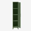 Bisley Fern Locker Garderobenschrank mit drei festen Fachböden, aus hochwertigem, nachhaltigem Stahl hergestellt, 16 mm große Design Lüftungslöcher auf allen Türen, moderner und industrieller Flair, mit integrierten Füßen, H 1800 x B 380 x T 510 mm, Fa... Bild 3