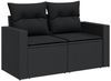 vidaXL 6-tlg. Garten-Sofagarnitur mit Kissen Schwarz Poly Rattan 3218975 Bild 5