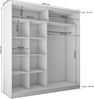AX LIVING Cabinio Schwebetürenschrank Weiß 200 cm breit Artisan Eiche Bild 5