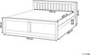 Bett mit Lattenrost OLENDON 140x200 cm Holz Weiß Bild 2