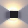 oyajia Wandleuchte 6W LED Wandlampe Cube Lampe Wand Strahler Licht Up Down Leuchten, LED fest integriert, Warmweiß, Treppen Flur Modern Square Lampe,für Wohnzimmer Schlafzimmer Balkon Bild 2