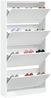 vidaXL Schuhschrank mit 4 Klappen Weiß 80x21x163,5 cm 3214364 Bild 4