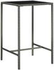 Garten-Bartisch JONI Grau 70x70x110 cm Poly Rattan und Glas | Gartentisch Rattan Bistrotisch Outdoortisch Terrassentisch Bild 2