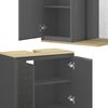 Badmöbel-Set Livia Anthrazit/Eiche 3 Teile, mit Badregal Vicco Bild 5