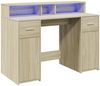 vidaXL LED-Schreibtisch Sonoma-Eiche 120x55x91 cm Holzwerkstoff 3309413 Bild 5