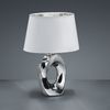 Design Tischleuchte, Keramik, silber-weiß, H 33 cm Bild 5