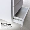 bümö lite Rollcontainer mit Schubladen, Container aus Holz in graphit - Rollwagen für's Büro als Schreibtisch Unterschrank, Bürocontainer od. Schreibtischcontainer mit Seitengriff, LC30-G-G-GL Bild 4