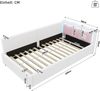 Daybett/Tagesbett/Schlafsofa 209×98×69cm –Vliesimitat & MDF mit LED-Umgebungslicht (Fernbedienung) Weiß Bild 5