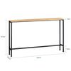 SoBuy FSB19-L-E Konsolentisch Flur, Metall, PVC-Beschichtung, Helle Eiche, 120 x 80 x 20 cm Bild 3
