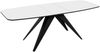 Esstisch Fuzrikt 160 mit Einlegeplatte, Beine aus Stahl (Farbe: Schwarz / Bianco Marmor) Bild 4