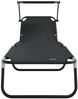 vidaXL Klappbare Sonnenliege Schwarz 190 x 57 x 81 cm Oxford 42003129 Bild 4