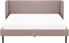Bett mit Lattenrost ARETTE 160 x 200 cm Samtstoff Taupe Bild 4