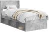 vidaXL Bettgestell mit Stauraum und Kopfteil Betongrau 100x200 cm 3414246 Bild 2
