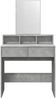 vidaXL Schminktisch, Holzwerkstoff betongrau, 80 x 41 x 144,5 cm Bild 4