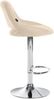 2er Set Barhocker SEGAD - Kunstleder Creme 47x48x85 cm Silber | Barstuhl Höhenverstellbar Mit Lehne Drehbar Tresenhocker Tresenstuhl Kneipenhocker Bild 4