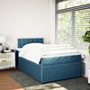 vidaXL Boxspringbett mit Matratze Blau 120x200 cm Samt 3290026 Bild 5