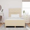 vidaXL Bettgestell mit Kopfteil Creme 120 x 190 cm Stoff 3344793 Bild 3