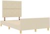 vidaXL Bettgestell mit Kopfteil Creme 120 x 190 cm Stoff 3344793 Bild 5
