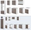 Küchenzeile R-Line Edelgrau/Weiß 300 cm mit Hochschrank, AP Eiche Vicco Bild 5