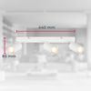 B.K.Licht LED Deckenleuchte BKL1632, LED wechselbar, 2700K - Extra-Warmweiß, Deckenleuchte 44 cm Weiß je 2W, je 450lm GU10 Wohnzimmer Schlafzimmer Bild 4