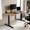 Höhenverstellbarer Schreibtisch KANTOR 160cm elektrisch Eiche Metallgestell Bild 1