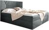 MEBLINI Boxspringbett BOTTI 120x200 cm mit Bettkasten – H3/Dunkelgrau Samt Polsterbett - Gepolstert Doppelbett mit Matratze und Topper - Polsterbett mit Stauraum - Bett mit Kopfteil – Stauraumbett Bild 2