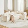 Schlafcouch 292 x 165 x 68 cm mit Schlaffunktion – modulares Sofa aus Chenille in Beige Bild 3
