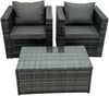 Fimous Rattan Gartenmöbel Stühle Oblong Couchtisch Set Bild 2