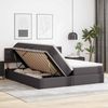 vidaXL Bett mit Stauraum und LED mit LED Grau 180 x 200 cm Kunstleder 3371543 Bild 4