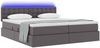 vidaXL Bett mit Stauraum und LED mit LED Grau 180 x 200 cm Kunstleder 3371543 Bild 3