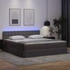 vidaXL Bett mit Stauraum und LED mit LED Grau 180 x 200 cm Kunstleder 3371543 Bild 5