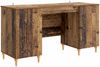 vidaXL Schreibtisch mit Regal Altholz 142,5 x 50 x 75 cm Holzwerkstoff 3414583 Bild 2