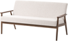 Sofa 3-Sitzer ESRUM Stoff Dunkelbraun Beige Bild 4