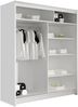 Kleiderschrank Westa S, mit RGB LED Beleuchtung, Farbe: Cashmere / Spiegel Bild 3