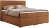 Boxspringbett, Modern Bett mit Multipocket-Matratze und zwei Bettkästen - JASIR - 120 x 200 cm - Orange Stoff - H3 Bild 3