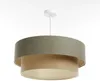 BPS Koncept 061-112-50 Hängeleuchte BOHO ELEGANT E27 1x40W Stoff strukturiert auf PVC-Kunststoff grau, beige H:91cm Ø50cm dimmbar Bild 4