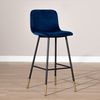 Bronx71 Barhocker Samt Mikky 65 - 78 cm blau - 4er Set Bild 2