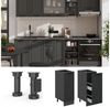 Apothekerschrank R-Line Anthrazit Landhaus 30 cm ohne Arbeitsplatte Vicco Bild 2