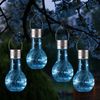 MARELIDA LED Solarleuchte LED Solar Glühbirne Crackle Bruchglas m.Lichterkette für Garten Balkon, LED Classic, warmweiß (2100K bis 3000K) Bild 3